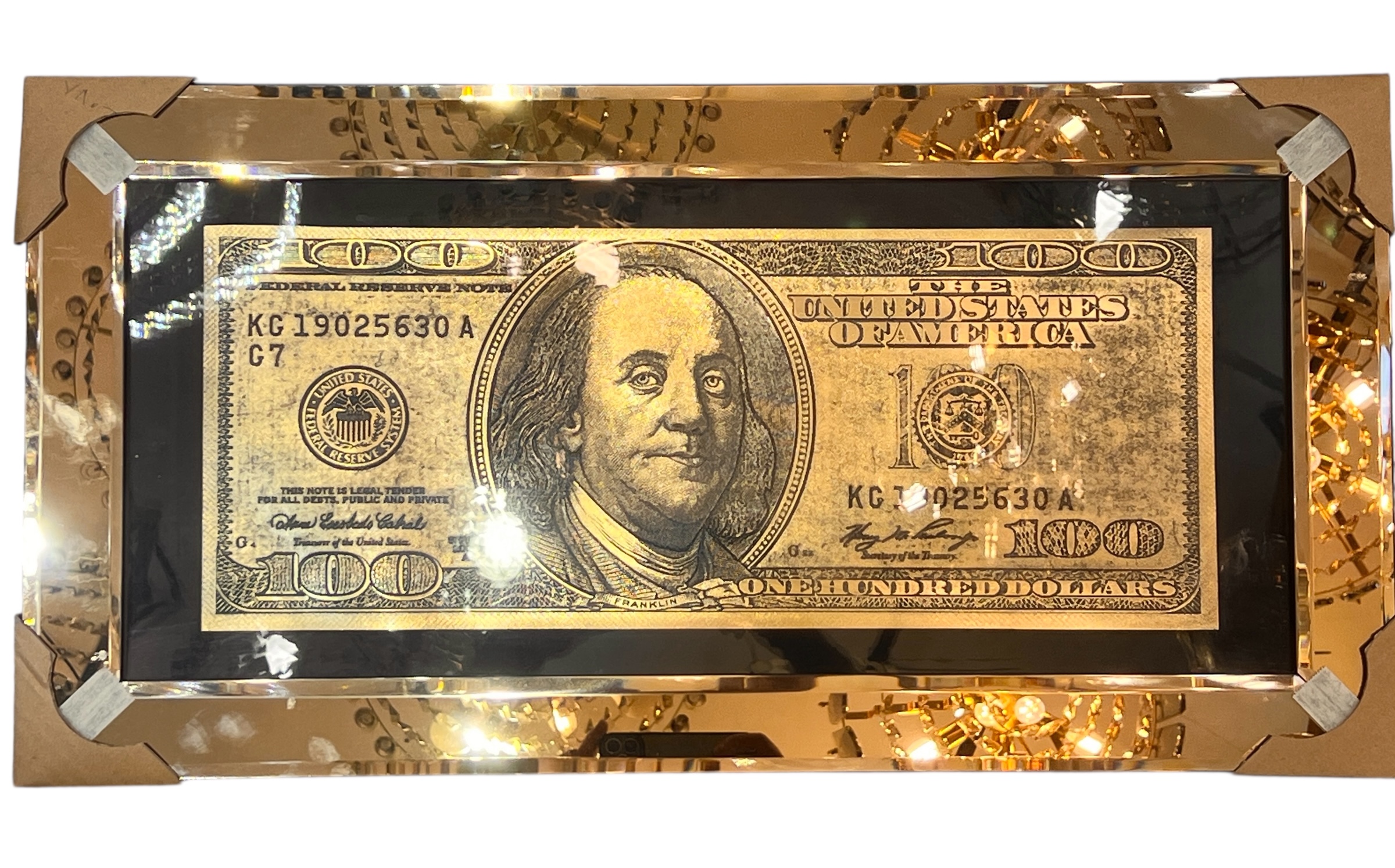 تابلو دلار قاب آینه سایز۴۰در۷۰