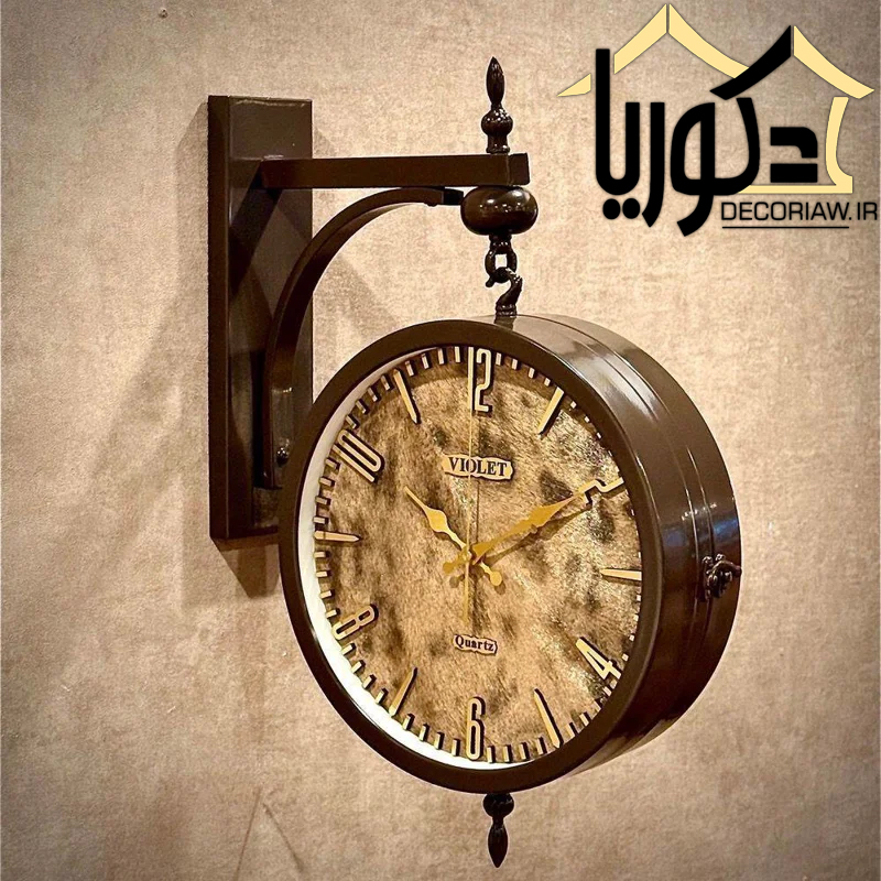 ساعت دیواری دو طرفه ویولت کد v301