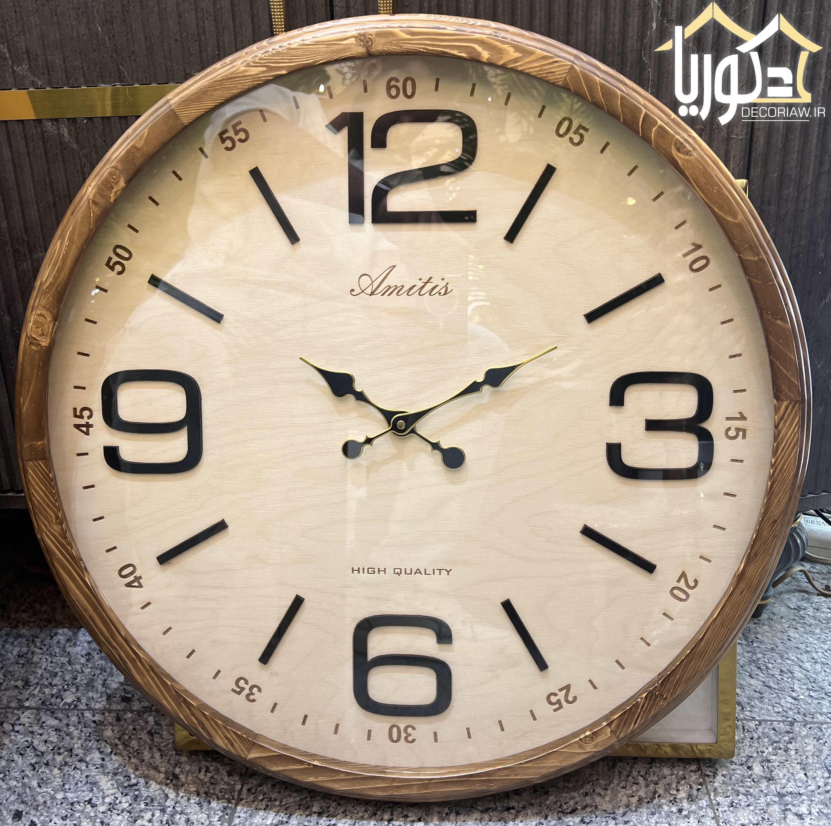 ساعت دیواری چوب روس آمیتیس کد ۴A65bl